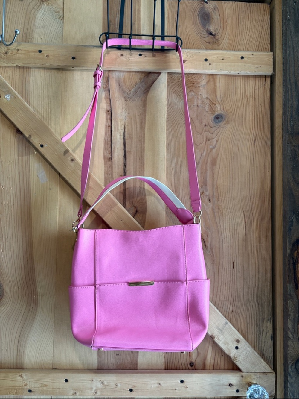0n 34th Stylish Pink Shoulder Bag with Adjustable Strap